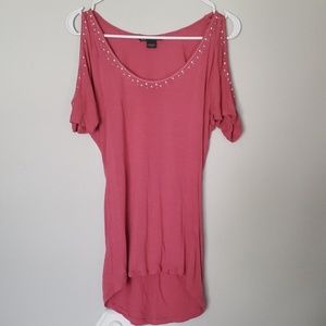Armani Exchange cold shoulder top